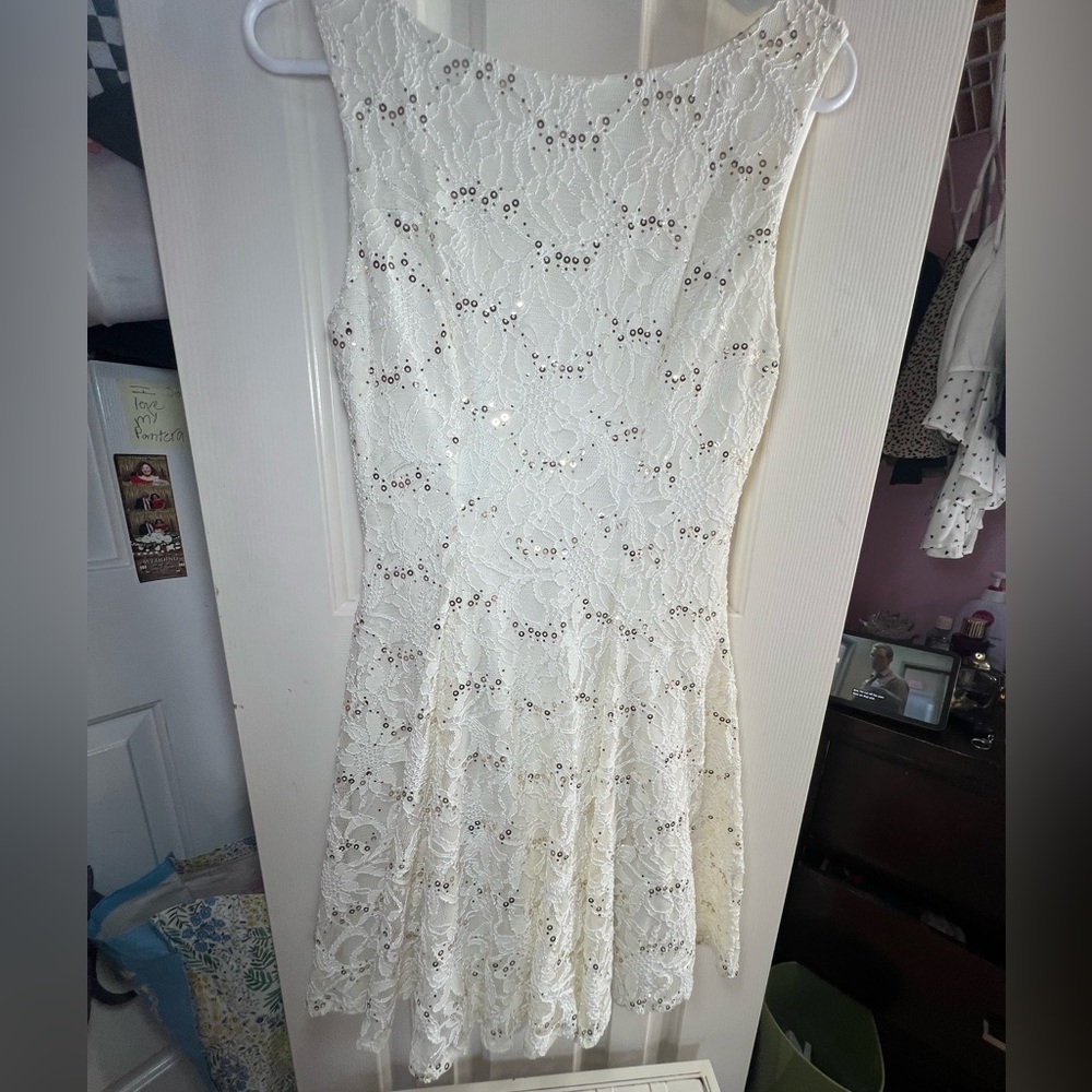 White Party Sequin Dress